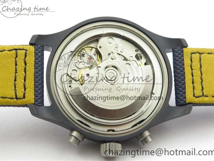 MIROTIME 0304 Reliable Pilot Chrono Blue Angels Black Ceramic ZF Best Edition on Blue Leather Strap A 7088